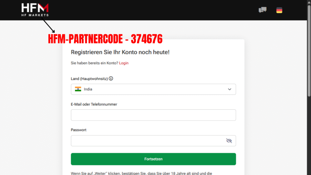 HFM-Partnercode 374676 – 10% Rabatt auf Handelsgebühren