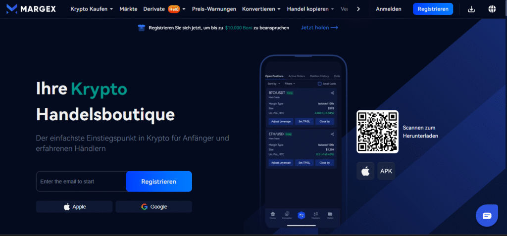 Margex Referral Code 30448358 – 10,000 Euros Bonus & 40% Discount