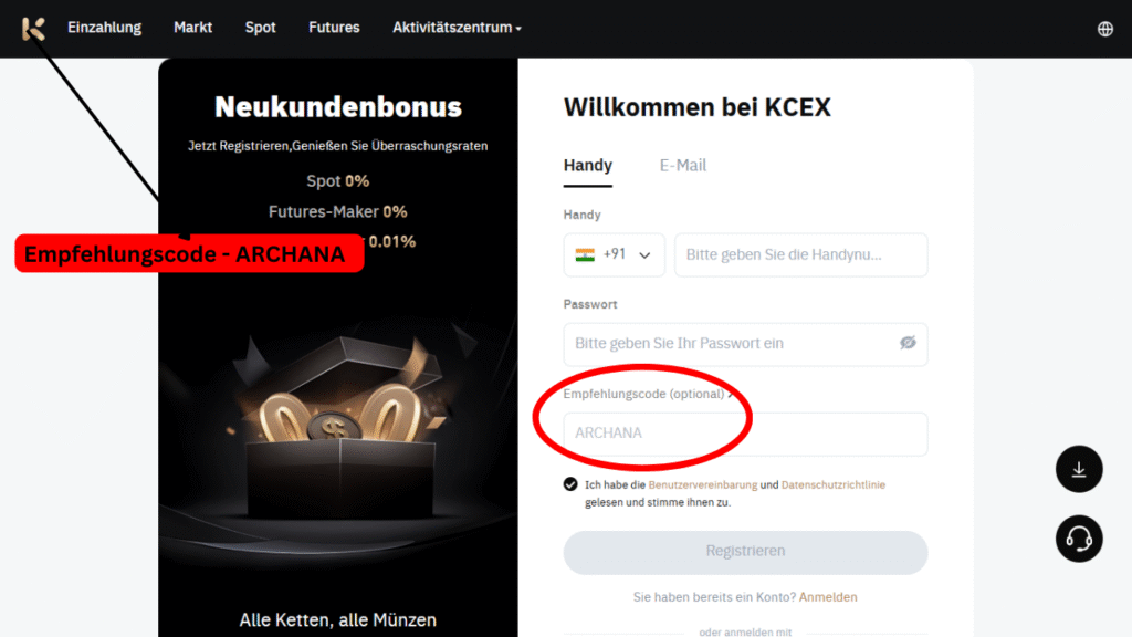 KCEX Empfehlungscode - Hol dir €4000 + 10% Rabatt