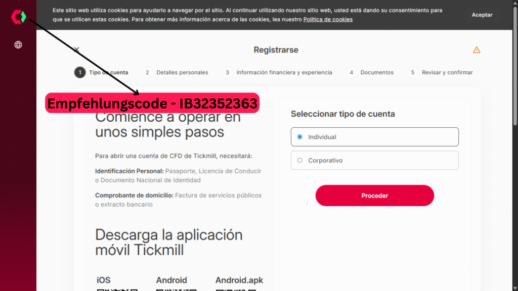 Tickmill-Empfehlungscode: 30€ Bonus + 10% Rabatt auf Gebühren