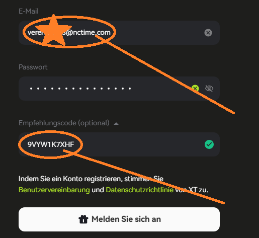 XT.com Einladungscode