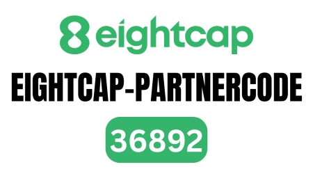 Eightcap-Partnercode 36892 – Bis zu 469 € Bonus & 50% Rabatt